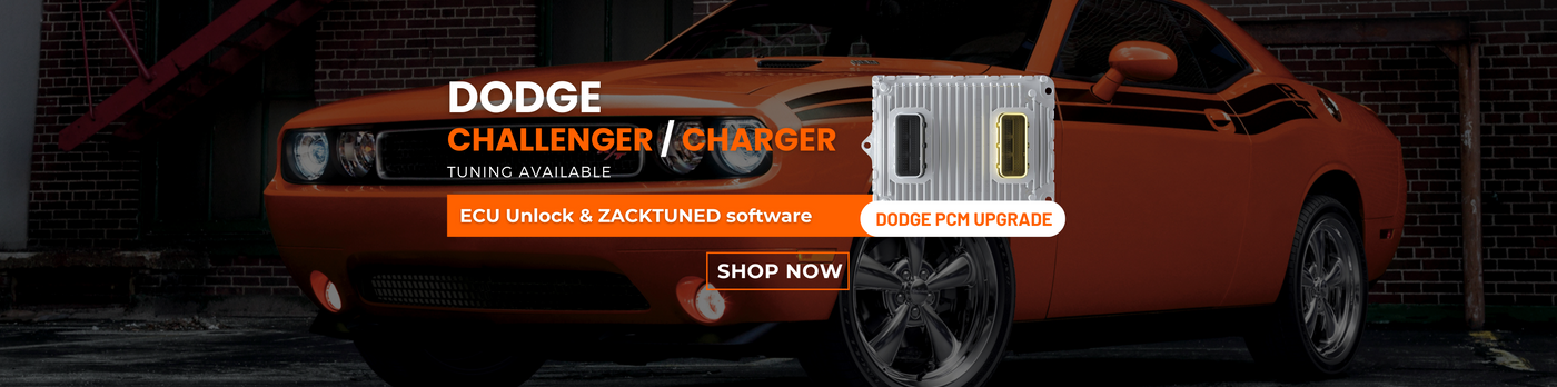 ECU tuning for Dodge Challenger and Charger, optimizing engine performance and enhancing horsepower, torque, and throttle response for a more powerful driving experience