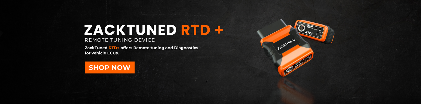 ZackTuned RTD+ remote tuning device for precise ECU tuning and diagnostics, designed for easy and secure programming of vehicles to optimize engine performance, horsepower, and efficiency.