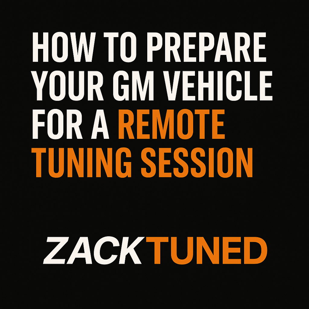 How to Prepare Your GM Vehicle for a Remote Tuning Session