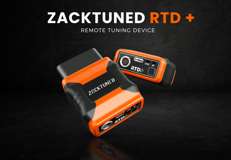 ZackTuned RTD+ remote tuning device for precise ECU tuning and diagnostics, designed for easy and secure programming of vehicles to optimize engine performance, horsepower, and efficiency